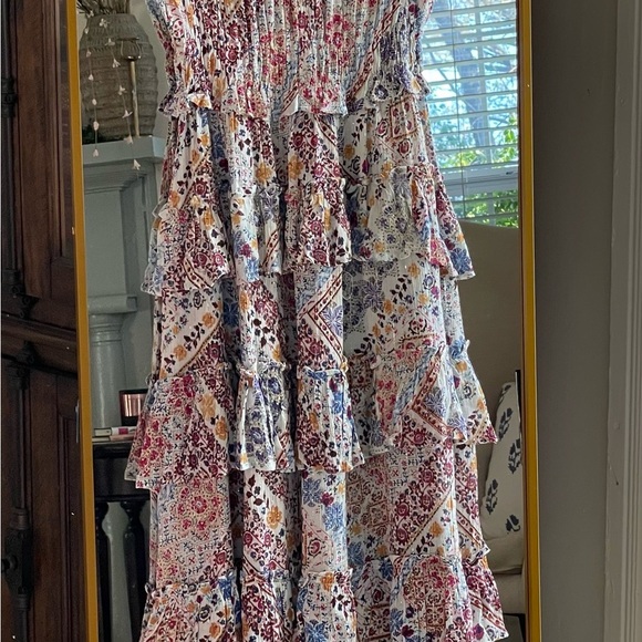 NWT Raga Romina Ruffle Midi Chic Boho Dress in Multi - Picture 6 of 6